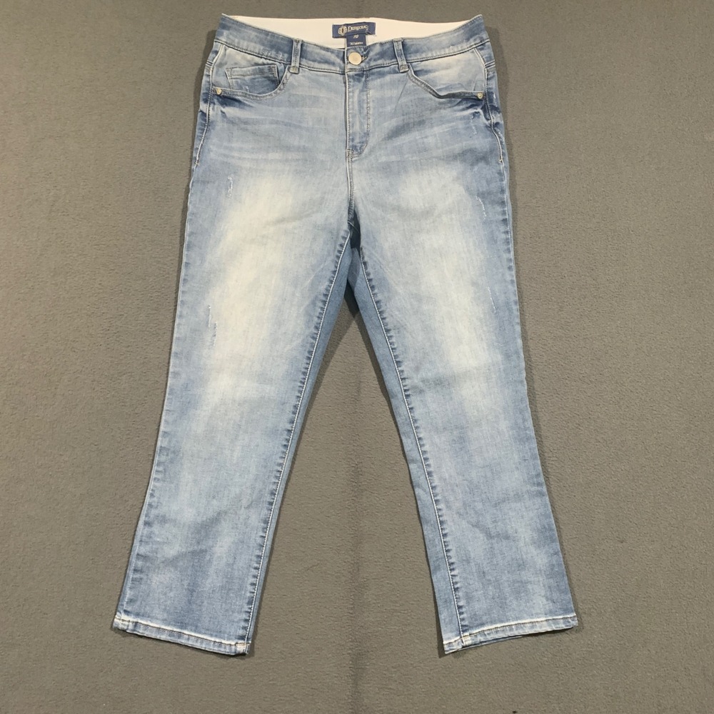 Democracy Ab'solution Light Wash Straight Leg Cropped‎ Jeans Womens 10